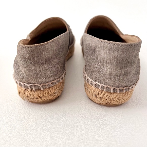 CHANEL | CC Logo Cap Toe Gray Denim Espadrille Loafer Slip On EU 35 - Picture 4 of 12